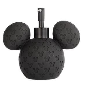 NWT Disney HOME Mickey Mouse debossed Black lotion soap hand pump